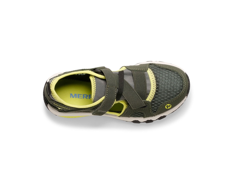 Merrell Hydro Free Roam Monarch Kids' Sandals Olive / Light Green | 9021-DSVFM