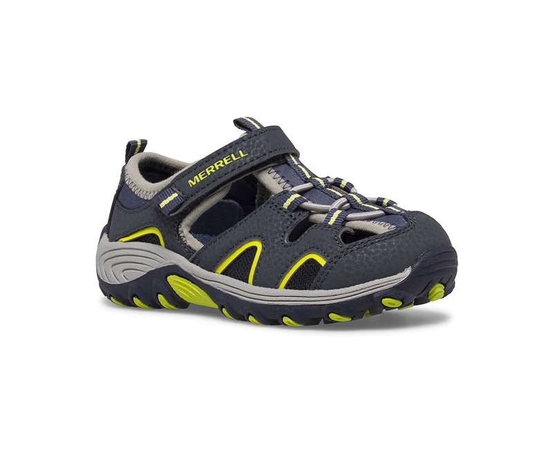 Merrell Hydro H2O Hiker Jr Kids' Sandals Navy / Light Green | 1936-GWCHS