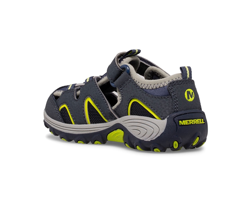 Merrell Hydro H2O Hiker Jr Kids' Sandals Navy / Light Green | 1936-GWCHS