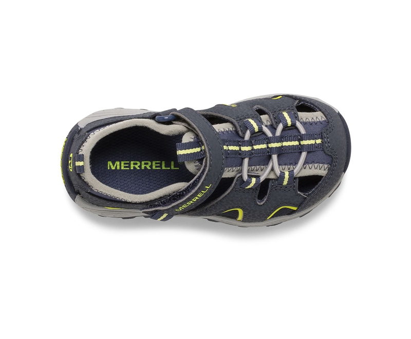 Merrell Hydro H2O Hiker Jr Kids' Sandals Navy / Light Green | 1936-GWCHS