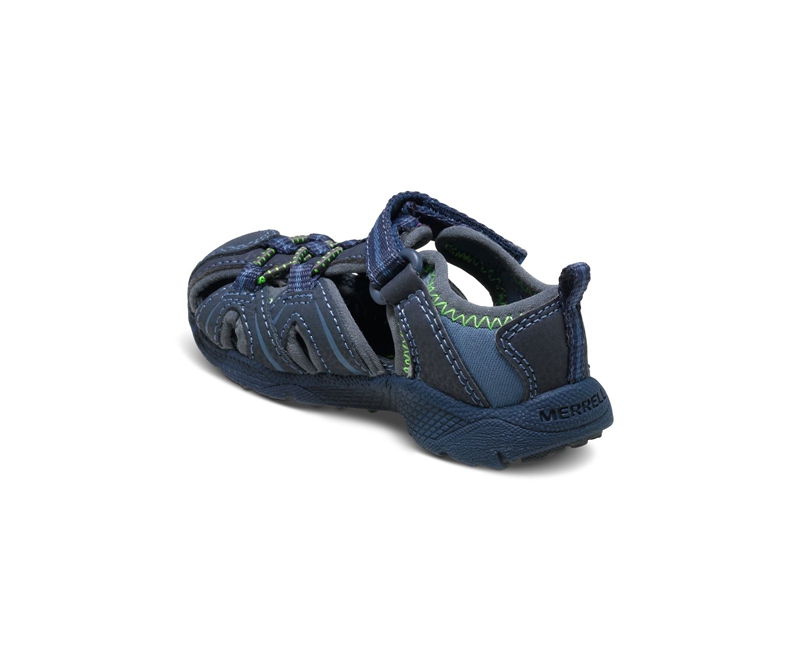 Merrell Hydro Jr. Kids' Sandals Navy / Green | 1627-FOETW