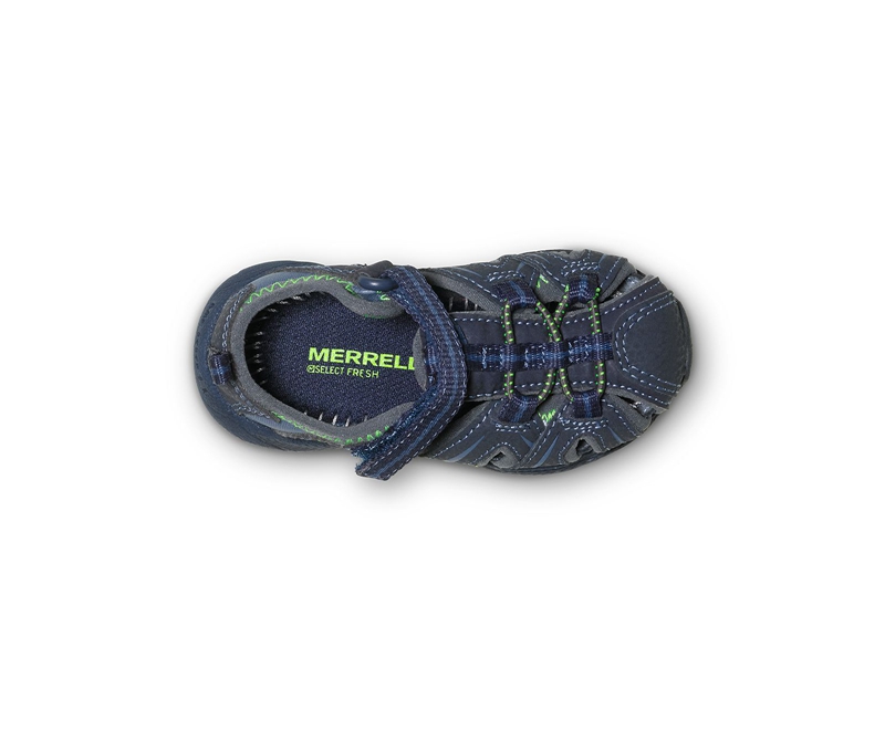 Merrell Hydro Jr. Kids' Sandals Navy / Green | 1627-FOETW