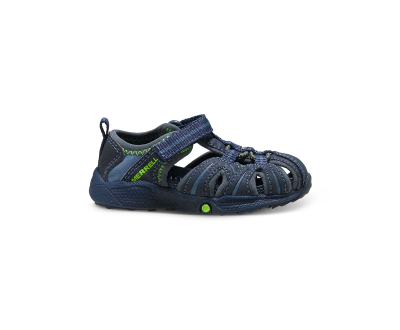 Merrell Hydro Jr. Kids\' Sandals Navy / Green | 1627-FOETW