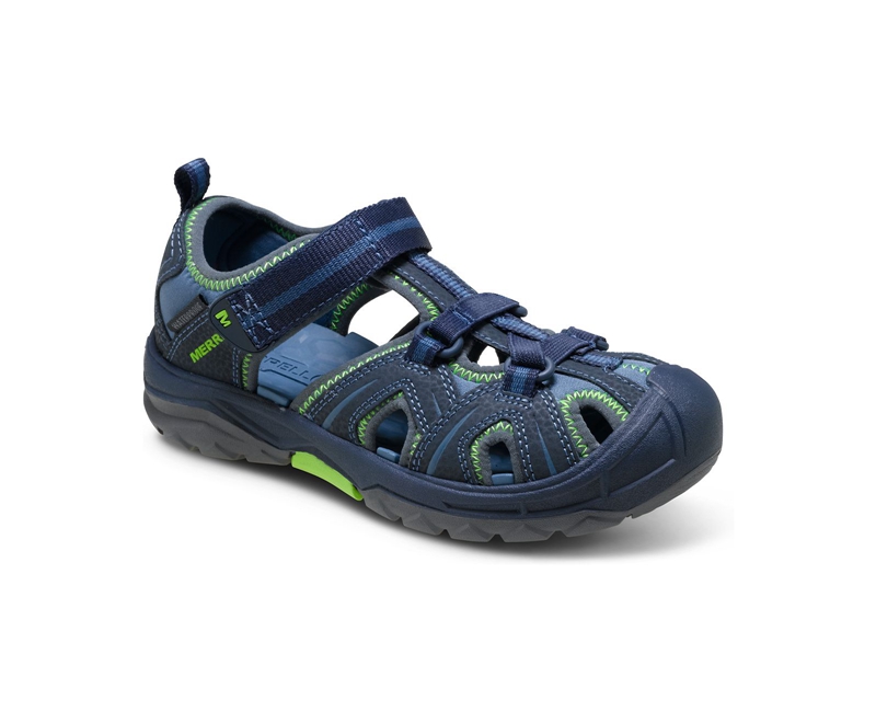 Merrell Hydro Kids' Sandals Navy / Green | 0126-BVXOK