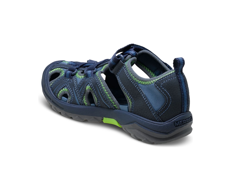 Merrell Hydro Kids' Sandals Navy / Green | 0126-BVXOK