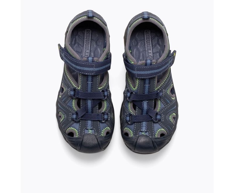 Merrell Hydro Kids' Sandals Navy / Green | 6921-SKAHZ