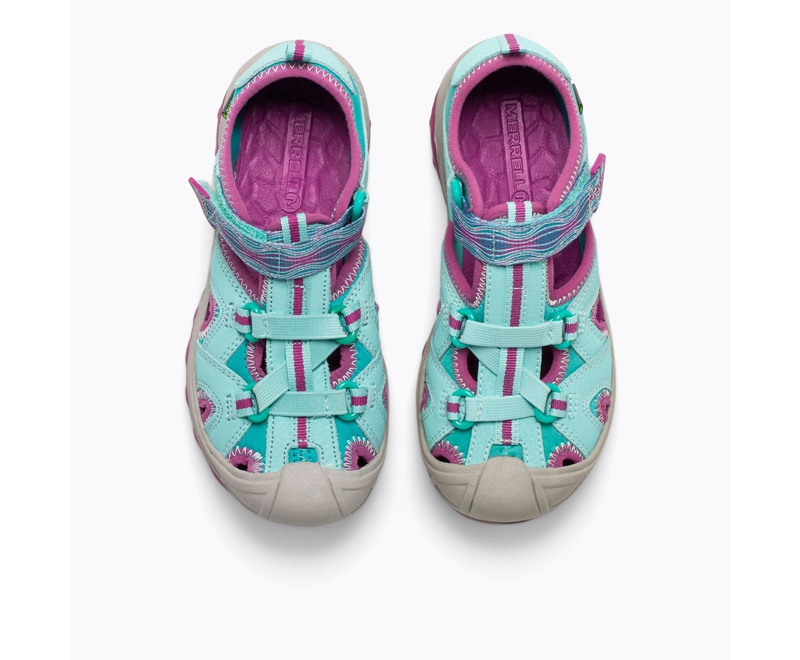 Merrell Hydro Kids' Sandals Turquoise / Purple | 3687-KMFIL