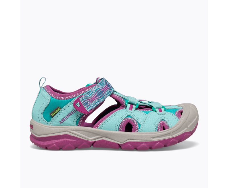 Merrell Hydro Kids\' Sandals Turquoise / Purple | 3687-KMFIL