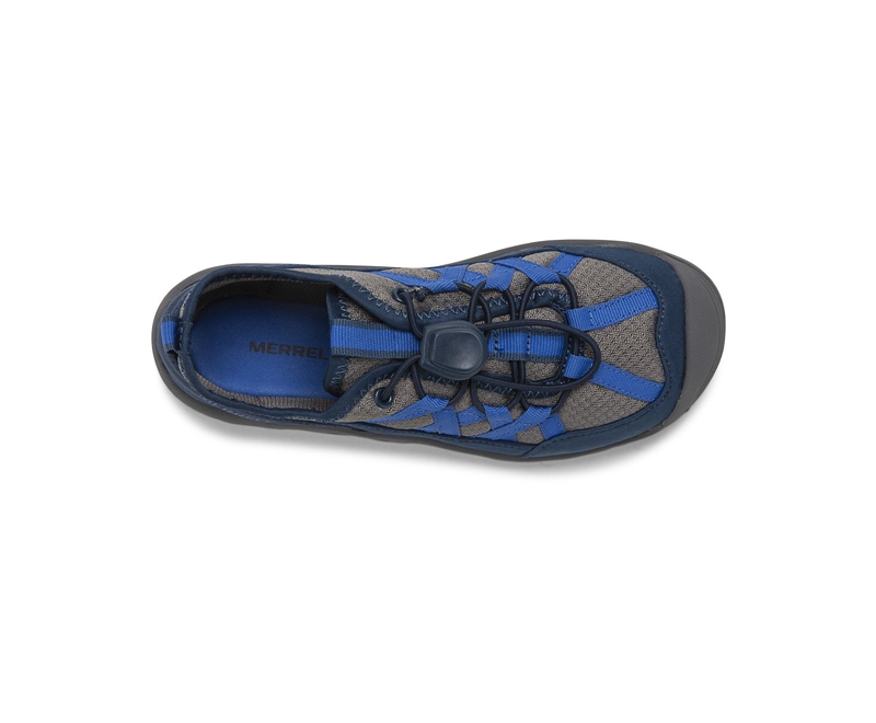 Merrell Hydro Lagoon Kids' Sandals Grey / Navy | 5216-PJGSE