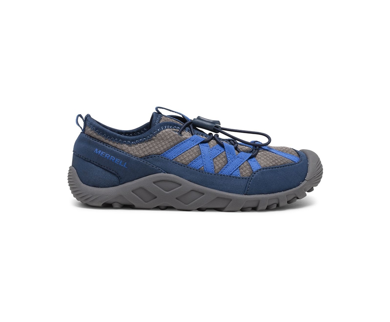 Merrell Hydro Lagoon Kids\' Sandals Grey / Navy | 5216-PJGSE