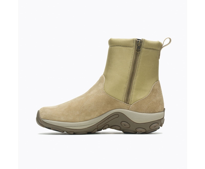 Merrell Jungle Mid Zip Polar Ice+ Men's Winter Boots Khaki | 5712-RDAZM