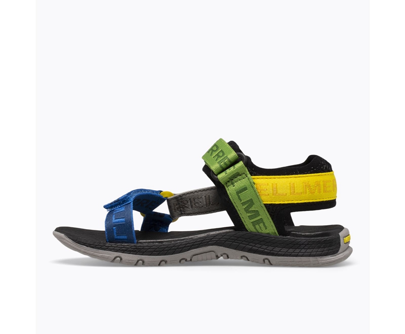 Merrell Kahuna Web Kids' Sandals Black / Multicolor | 4918-NDKZF