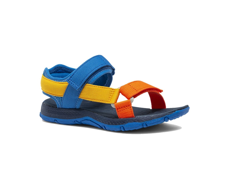 Merrell Kahuna Web Kids' Sandals Blue Multicolor | 1657-PWEIV