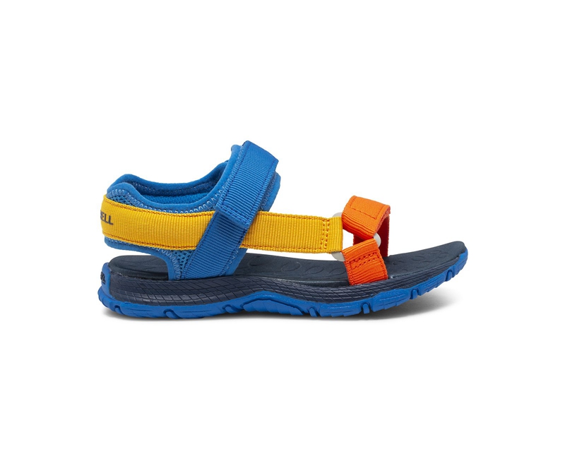 Merrell Kahuna Web Kids\' Sandals Blue Multicolor | 1657-PWEIV