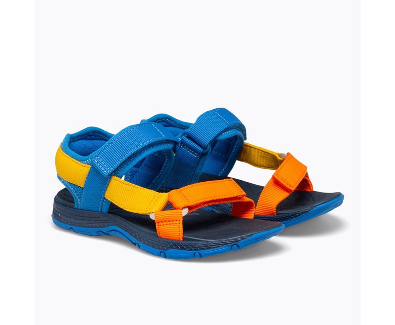 Merrell Kahuna Web Kids' Sandals Blue Multicolor | 5296-LHDRE