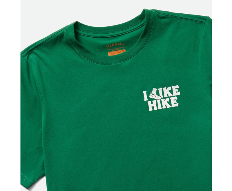 Merrell Like Hike Men's T Shirts Green | 0264-EIPTL