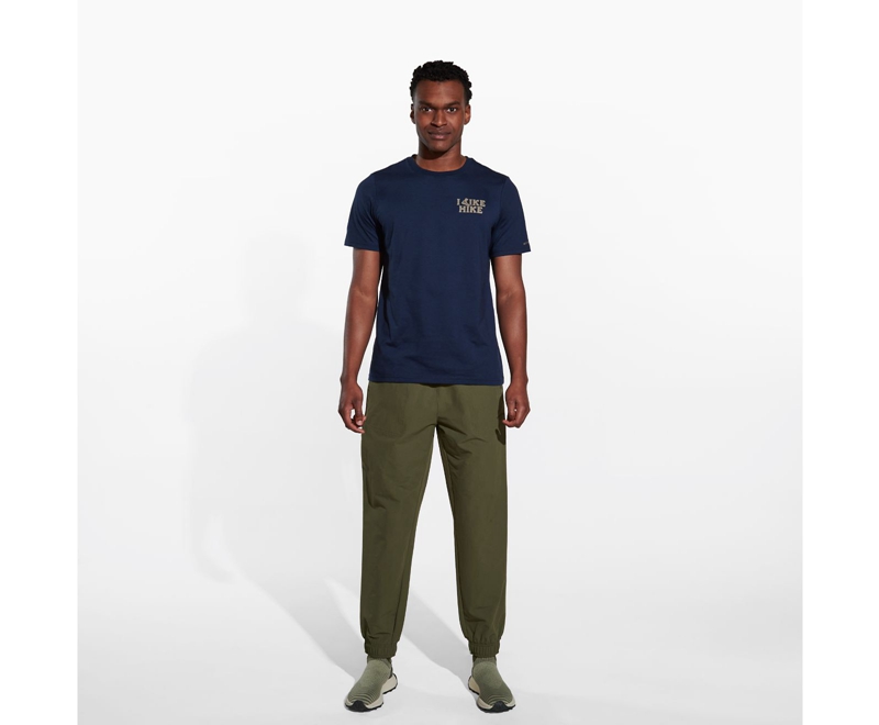 Merrell Like Hike Men's T Shirts Navy | 7560-LIYJX