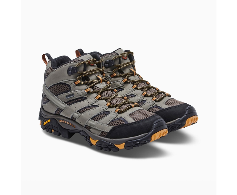 Merrell Moab 2 Mid GORE -TEX® Wide Width Men's Hiking Boots Olive | 5297-JMCWH