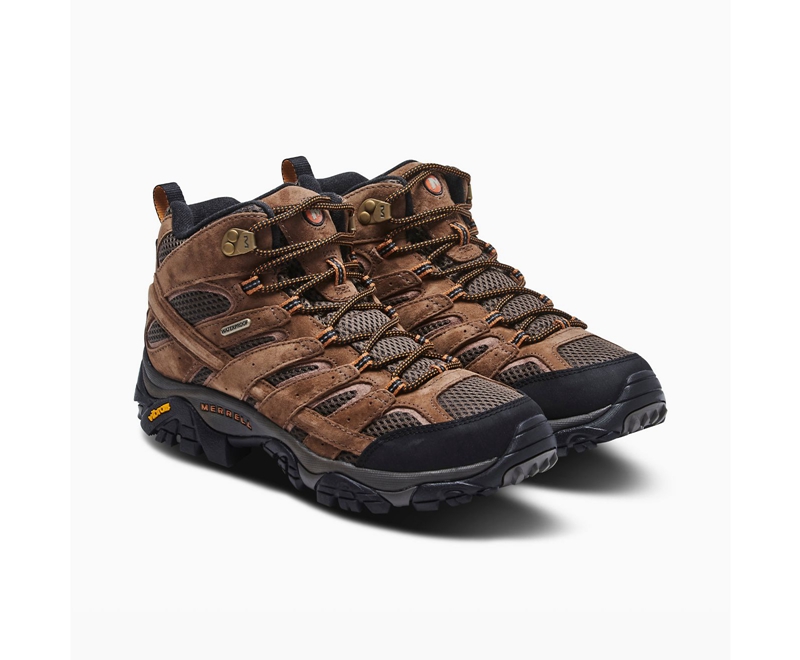 Merrell Moab 2 Mid Men's Hiking Boots Brown | 0193-RPOAH