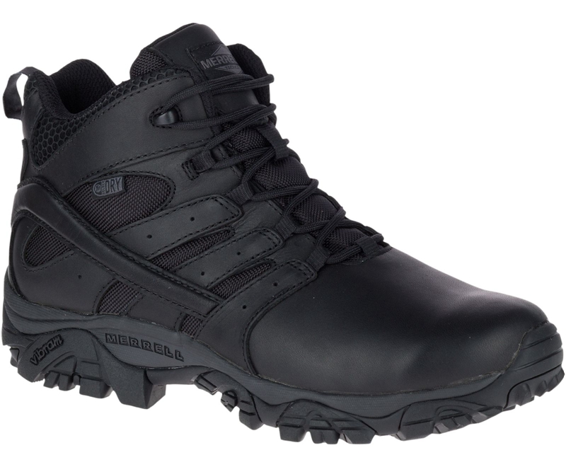 Merrell Moab 2 Mid Tactical Response Men's Waterproof Boots Black | 0673-IMASD