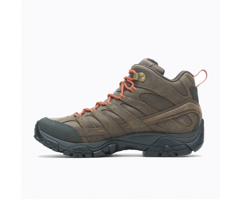 Merrell Moab 2 Prime Mid Wide Width Men's Hiking Boots Copper | 5823-WIDOZ