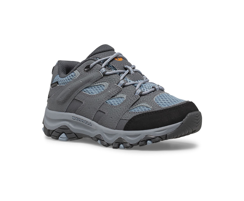 Merrell Moab 3 Low Lace Kids' Sneakers Dark Grey | 9165-KPQGO