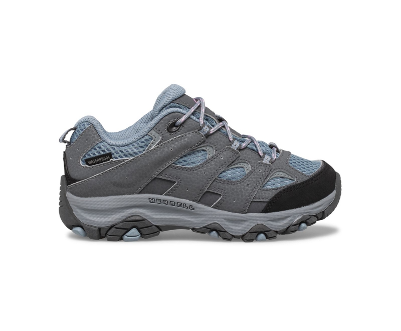 Merrell Moab 3 Low Lace Kids\' Sneakers Dark Grey | 9165-KPQGO