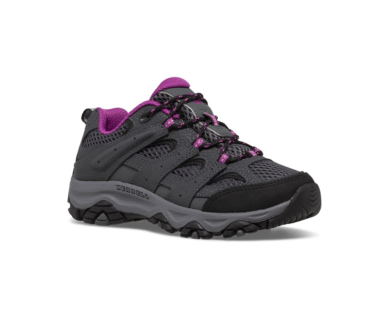 Merrell Moab 3 Low Lace Kids' Sneakers Grey | 7862-ZRMYP