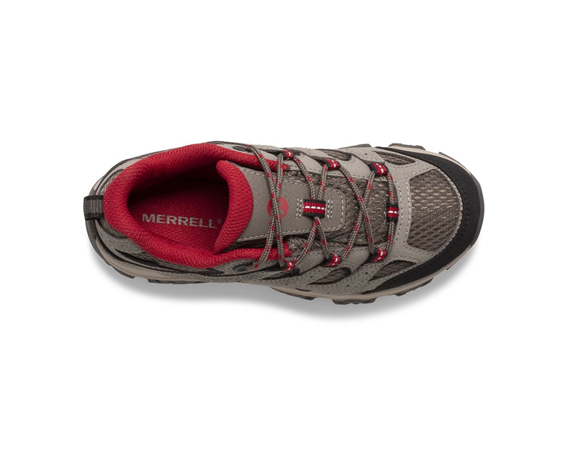 Merrell Moab 3 Low Lace Kids' Sneakers Red | 3645-EQXDJ