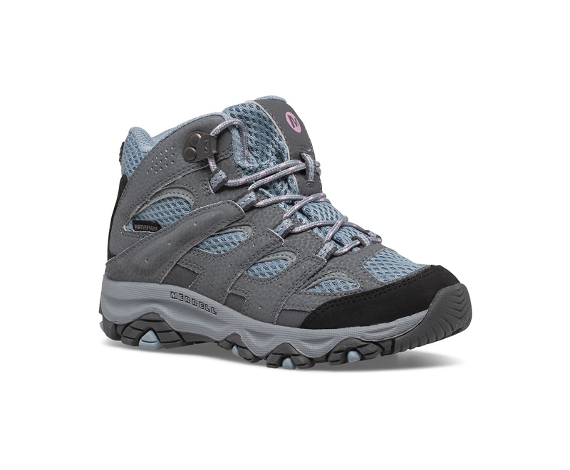 Merrell Moab 3 Mid Kids' Waterproof Boots Dark Grey | 3027-IFSOC