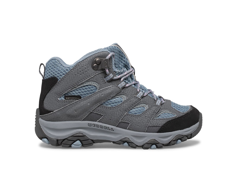 Merrell Moab 3 Mid Kids\' Waterproof Boots Dark Grey | 3027-IFSOC