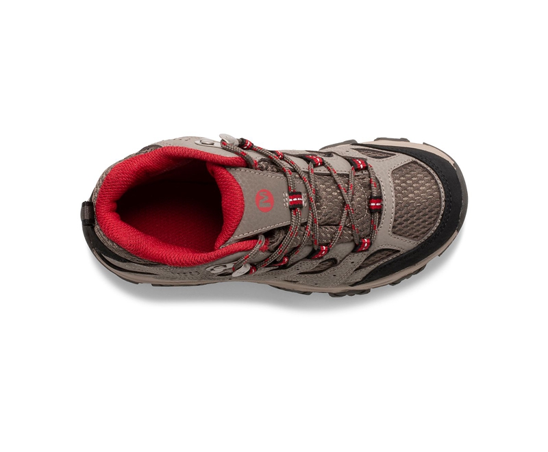 Merrell Moab 3 Mid Kids' Waterproof Boots Red | 5692-NYKBZ