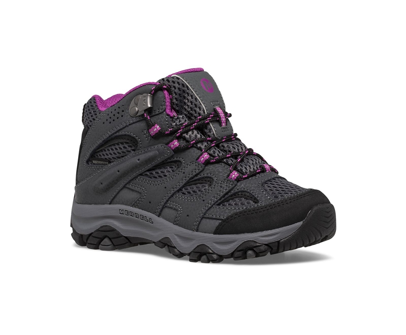 Merrell Moab 3 Mid Kids' Waterproof Boots Grey | 7265-MYXAV