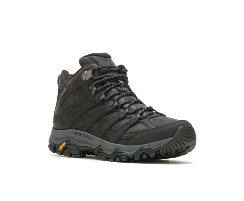 Merrell Moab 3 Prime Mid Wide Width Men's Hiking Boots Black | 3416-BYDMJ