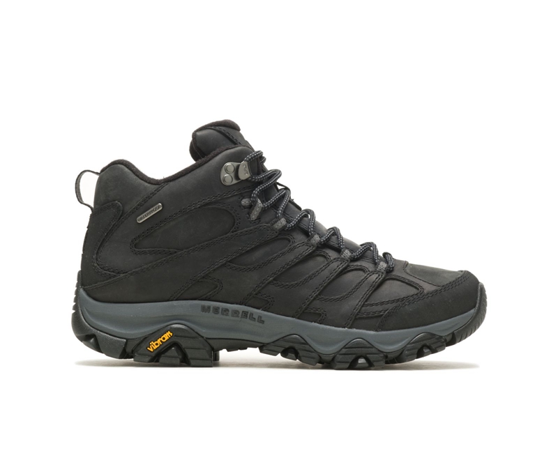 Merrell Moab 3 Prime Mid Wide Width Men\'s Hiking Boots Black | 3416-BYDMJ