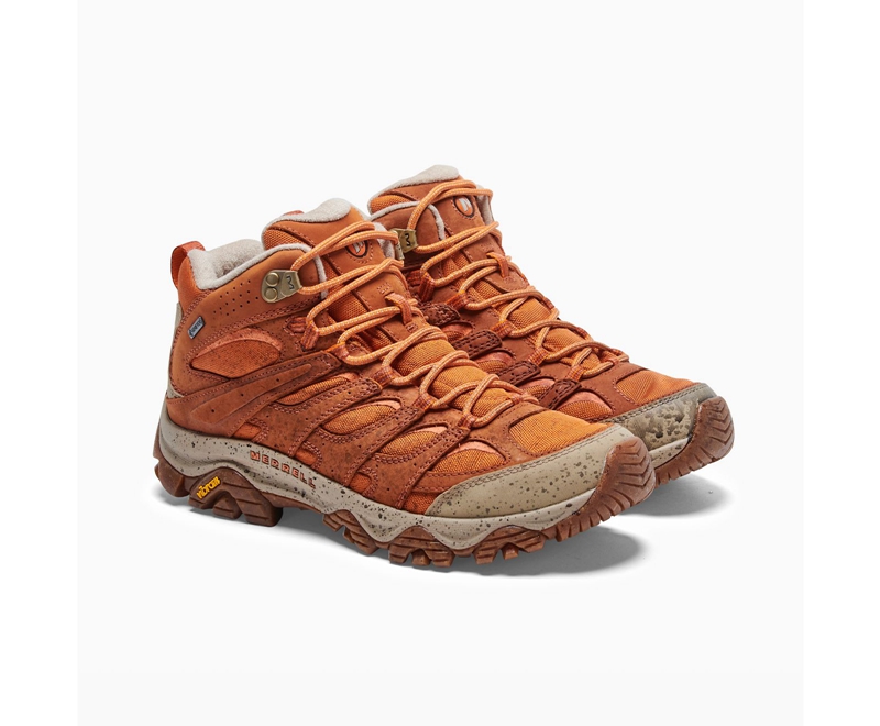 Merrell Moab 3 Smooth Mid GORE-TEX® Men's Hiking Shoes Orange | 9473-VUCHA