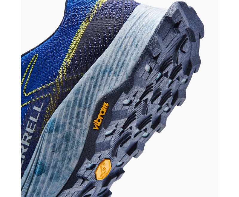 Merrell Moab Flight Men's Trail Running Shoes Deep Blue | 0176-KIGNH