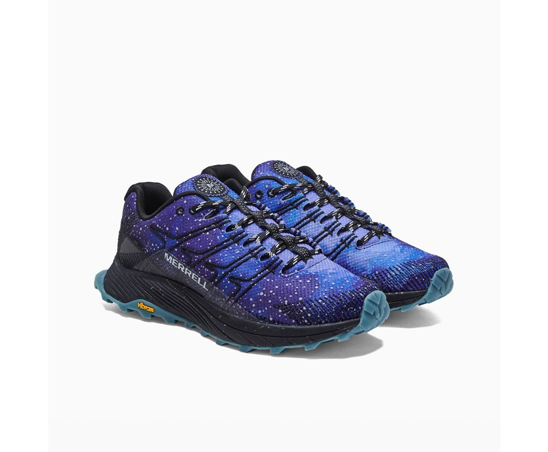 Merrell Moab Flight Night Sky Men's Trail Running Shoes Blue | 0835-GEZHF