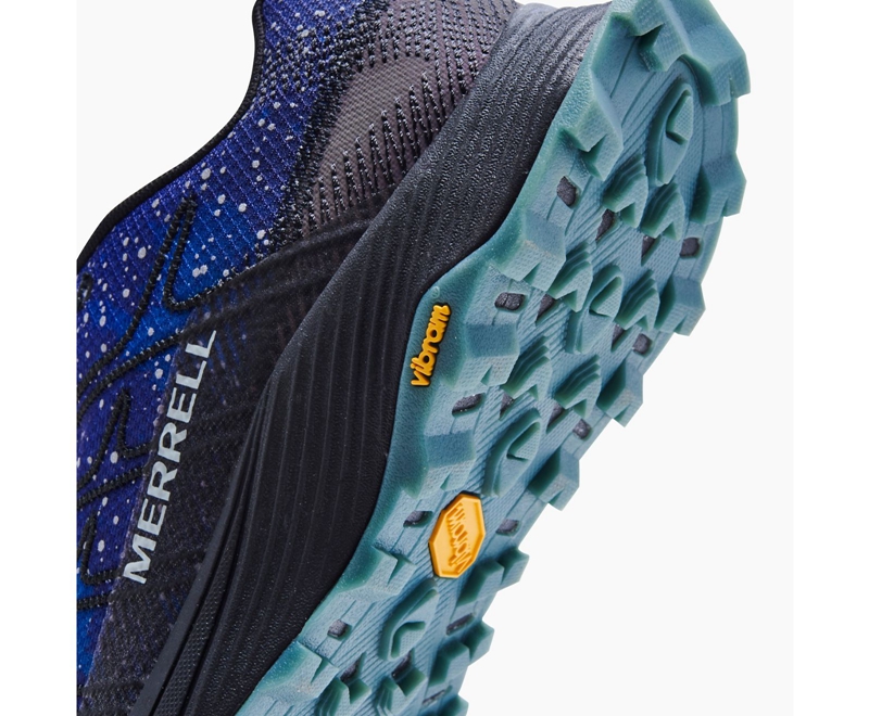 Merrell Moab Flight Night Sky Men's Trail Running Shoes Blue | 0835-GEZHF