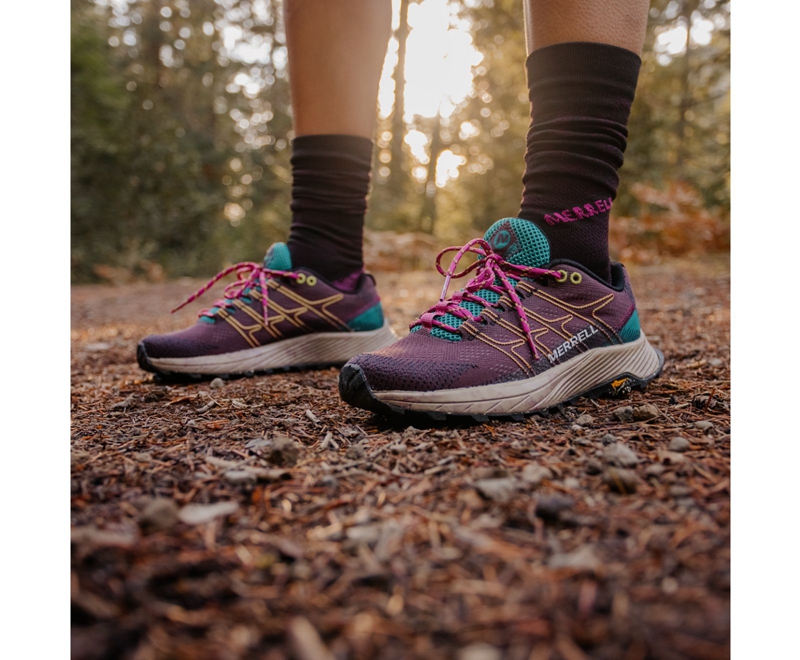 Merrell Moab Flight Women's Trail Running Shoes Burgundy | 1472-XVMKF