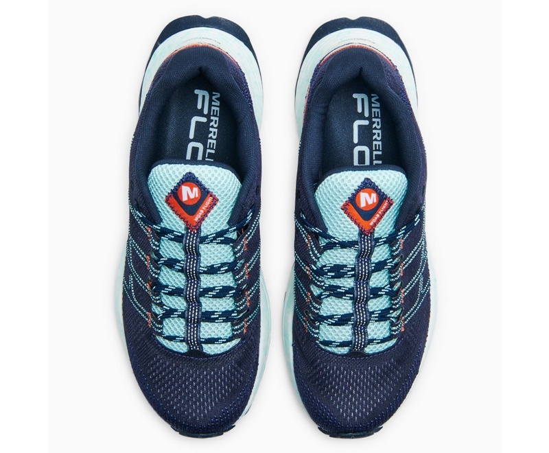 Merrell Moab Flight Women's Trail Running Shoes Navy | 5701-WTIJB