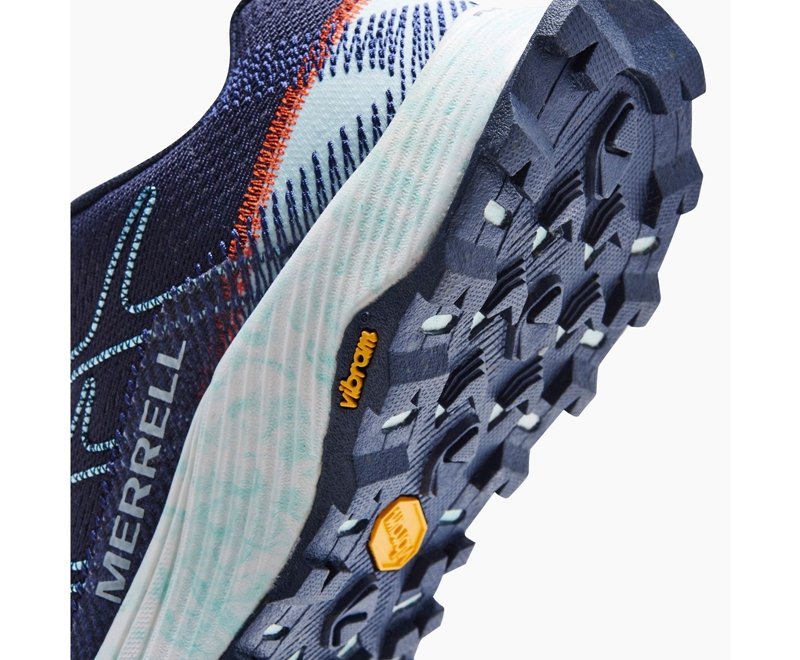 Merrell Moab Flight Women's Trail Running Shoes Navy | 5701-WTIJB