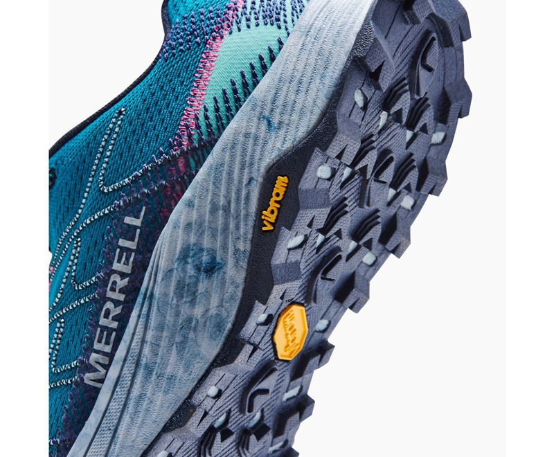 Merrell Moab Flight Women's Trail Running Shoes Blue | 9451-SQBCG