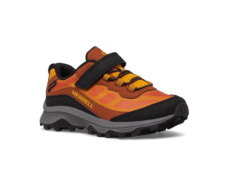 Merrell Moab Speed Low A/C Kids' Hiking Shoes Orange / Black | 8950-EVRUB