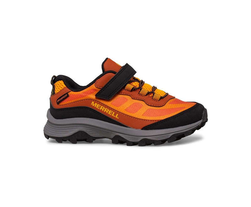 Merrell Moab Speed Low A/C Kids\' Hiking Shoes Orange / Black | 8950-EVRUB