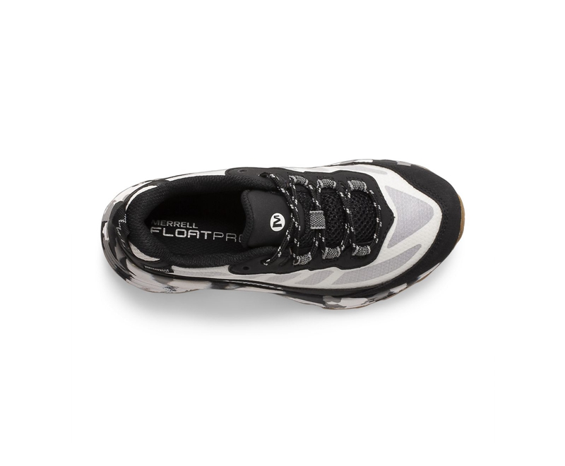 Merrell Moab Speed Low Kids' Hiking Shoes Black / White | 3628-MLAFP