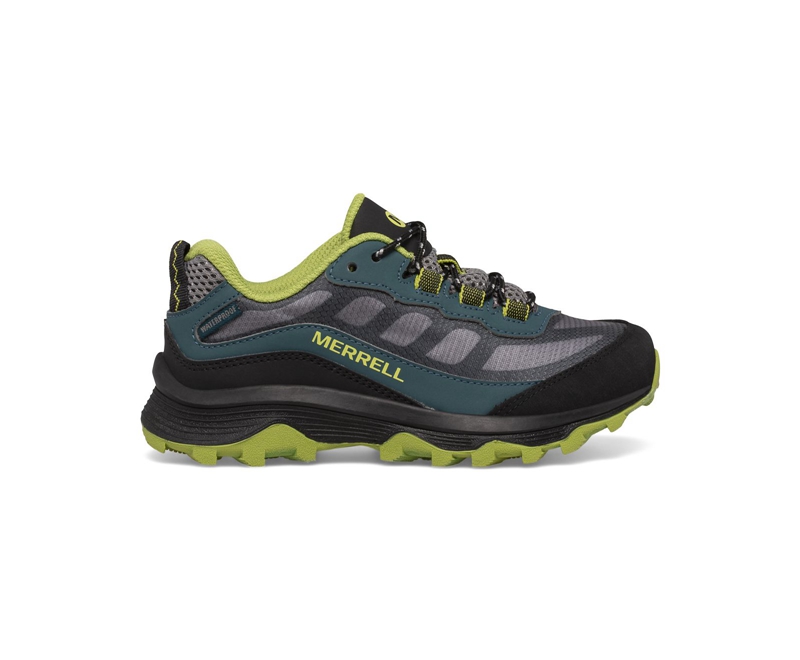 Merrell Moab Speed Low Kids\' Hiking Shoes Deep Green / Black | 9274-ZQISR