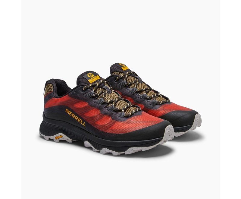 Merrell Moab Speed Men's Sneakers Black / Red | 1852-PUJSH