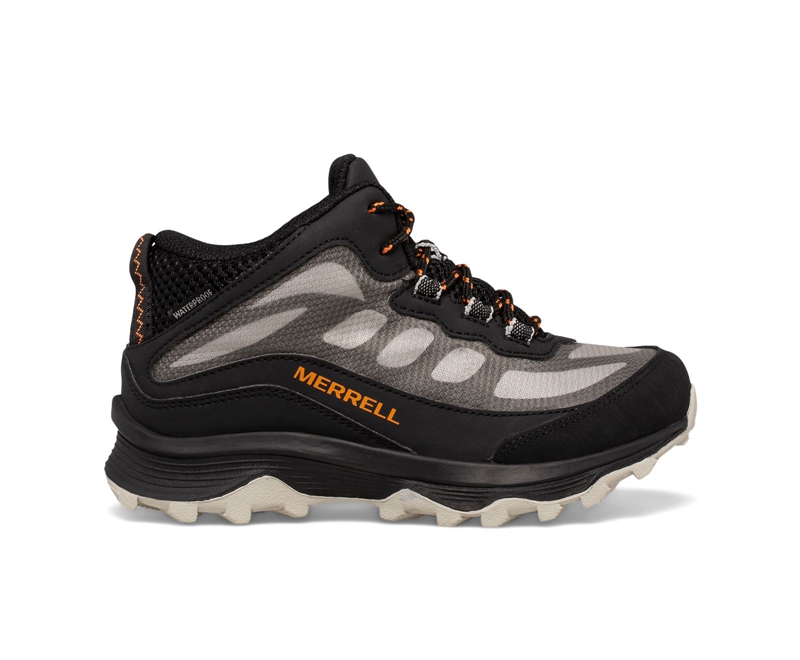 Merrell Moab Speed Mid Kids' Waterproof Boots Black | 2985-FEVXW