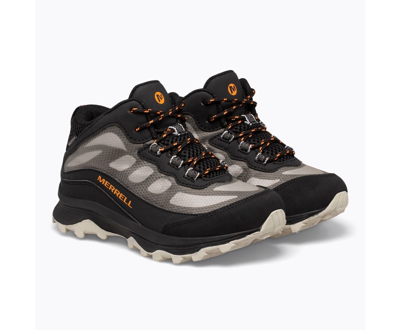 Merrell Moab Speed Mid Kids' Waterproof Boots Black | 2985-FEVXW